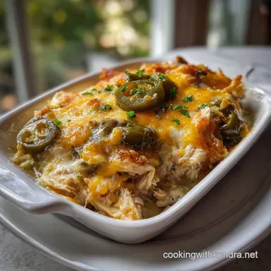 Green Chile Chicken Casserole: Decadent Southwestern Bake Recipe Card