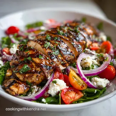 Grilled Chicken Salad Recipe in 20 Minutes: Tender Recipe Card