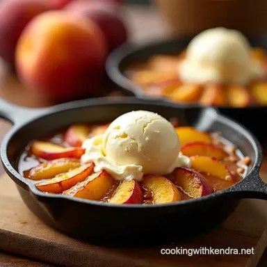 Grilled Peach Crumble Skillets Easy Cook Out Desserts Recipe Card
