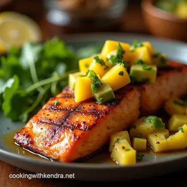 Easy Grilled Salmon with Zesty Mango Avocado Salsa Recipe Recipe Card