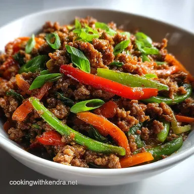 Ground Beef Stir Fry Recipe for 4 Servings