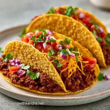 Ground Beef Tacos in 25 Minutes Recipe Card
