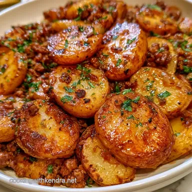 Creamy Hamburger Potato Casserole Recipe Card