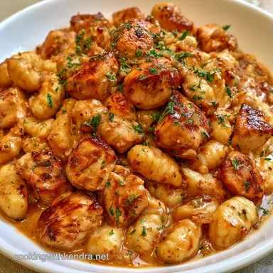 One-Pot Healthy Chicken Gnocchi Skillet Recipe Card