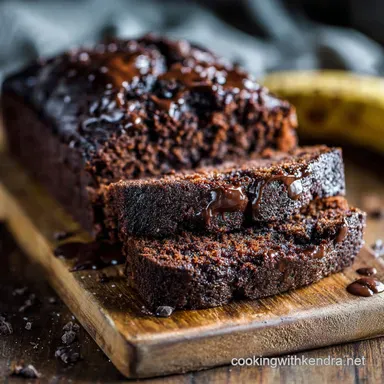 Healthy Chocolate Banana Bread: Fudgy, Moist, Low Sugar Recipe Recipe Card