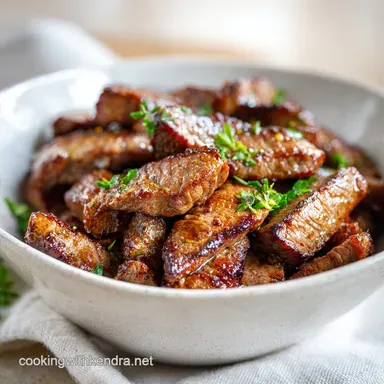 Mediterranean Steak Bowl for 4 Servings: Pan-Seared Steak Recipe Card