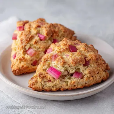 Easy 35-Minute Rhubarb Scones Recipe Card