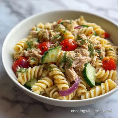 Healthy Tuna Pasta Salad for 4 Servings