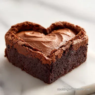 Heart Shaped Chocolate Cheesecake Brownies for 16 Servings Recipe Card