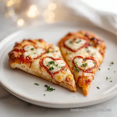 Galentines Party Food Idea with Heart Shaped Pizza: Tangy Sourdough Crust Recipe Card