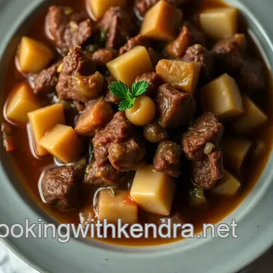 Heartwarming Venison Stew Recipe: A Rustic, Hearty Comfort Dish Recipe Card