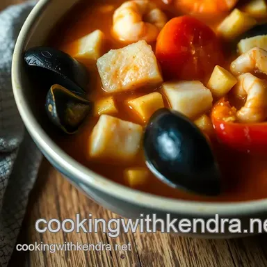 Hearty Fisherman's Wharf Seafood Soup - A Taste of San Francisco Recipe Card