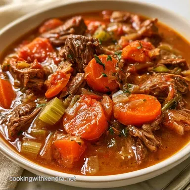 Hearty Hamburger Soup: One-Pot Recipe Card