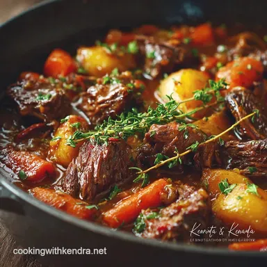 Italian Beef Stew Classic Spezzatino with Tender Braised Beef Recipe Card