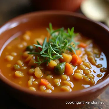 The Best Easy Vegetable Lentil Soup Recipe Hug in a Bowl Recipe Card
