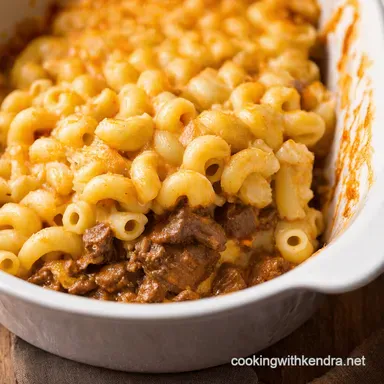 Hearty Macaroni and Beef Casserole Proper Comfort Food Recipe Card
