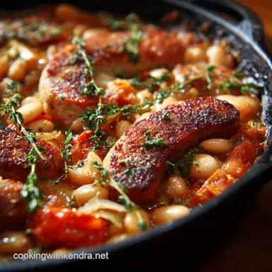 Sausage Dishes: Hearty White Bean Bake (Easy Weeknight Cassoulet) Recipe Card