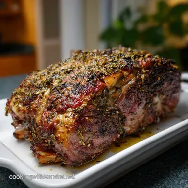 Rib Roast: Herb-Crusted Prime Rib Roast with Perfect Medium-Rare Recipe Card