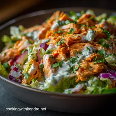 Buffalo Chicken Salad: High-Protein, Creamy, and Healthy Recipe Recipe Card
