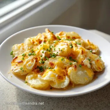 Homemade Cheesy Potato Casserole in 70 Minutes Recipe Card