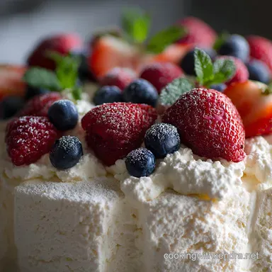 Mascarpone cream for angel food cake Homemade ange: Heavenly Summer Berry Dessert Recipe Card