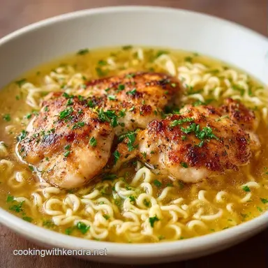 Homemade Ramen Noodle Soup with Chicken Recipe Card
