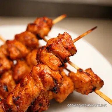 HoneySriracha BBQ Chicken Skewers FingerLickin Good Recipe Card