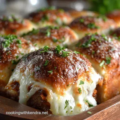 Hot Italian Sub Sliders: Cheesy, Buttery, Easy Game Day Bake Recipe Card