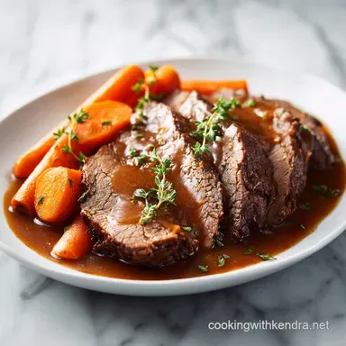 Ina Garten's Company Pot Roast for 8 Servings: Slow-Cooked Recipe Card