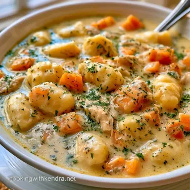 Instant Pot DairyFree Chicken and Gnocchi Soup Recipe Card