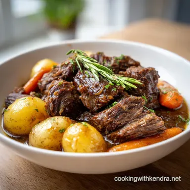 Instant Pot Pot Roast for 6 Servings with Tender Beef Recipe Card