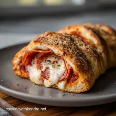 Best Italian Stromboli Stuffed Bread with Cheesy Pepperoni Bake