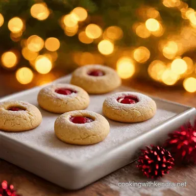 Festive Christmas Thumbprint Cookies Bake a Batch of Joy Recipe Card
