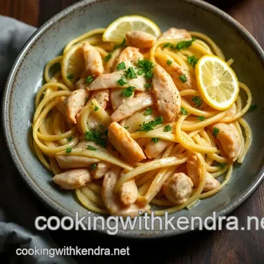 Easy Lemon Garlic Chicken Scampi Recipe: A Family Favorite Dish Recipe Card