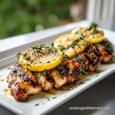 Grilled Chicken with Lemon & Herbs for 4 Servings Recipe Card