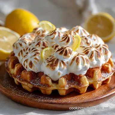 Lemon Meringue Pie Stuffed Waffles Recipe Spectacular Brunch Centerpiece Recipe Card