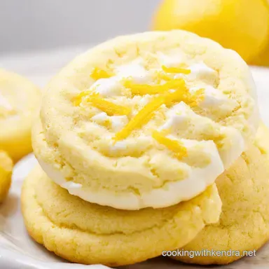 Lemon Zest Dream Clouds Soft Lemon Meltaway Cookies with Zest Recipe Card