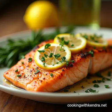 Easy Baked Salmon Recipe LemonHerb Goodness Recipe Card