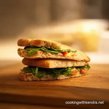 Mediterranean flat bread sandwich Recipe Quick Healthy Recipe Card