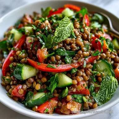 Lentil Salad: Meal Prep Recipe Card