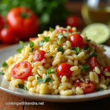BBQ Bliss Mediterranean Orzo Salad Summer Side Dishes Recipe Card