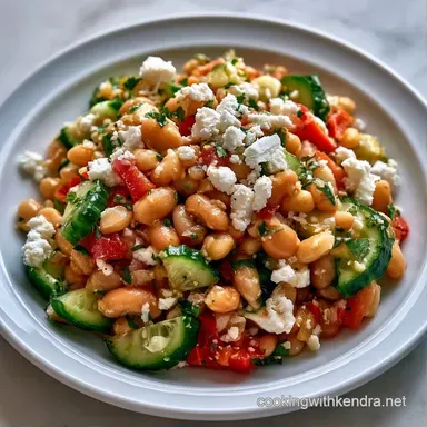 Mediterranean Pinto Bean Salad in 15 Min Recipe Card