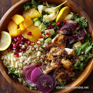 Health Bowls: The Ultimate Mediterranean Rainbow Bowl for Meal Prep Recipe Card
