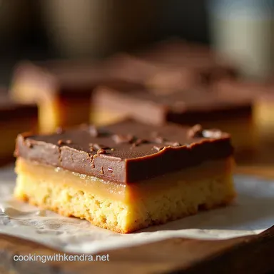 Millionaires Shortbread Buttery Caramel Chocolate Bars Recipe Card