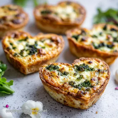 Mini Quiche Hearts St Patrick's Day Appetizers in 45 Minutes Recipe Card