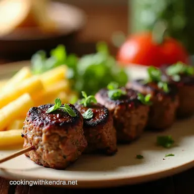 Minty Lamb Mince Kebabs A Taste of Summer BBQ Recipe Card