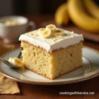 Best Banana Cake with Vanilla Frosting Recipe Recipe Card
