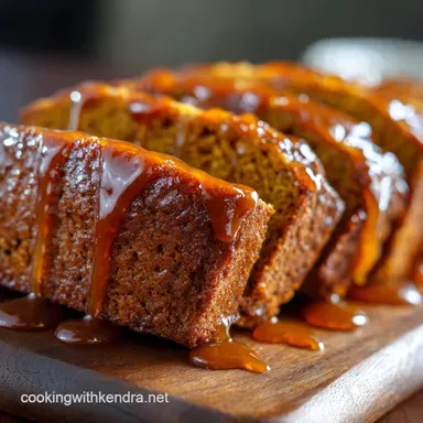 The Ultimate Moist Pumpkin Bread with Brown Sugar Glaze Recipe Card