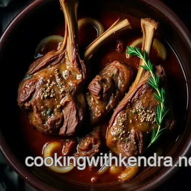 Succulent Lamb Chops Cooked in a Tajine: A Moroccan Delight Recipe Card