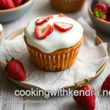 How to Make the Best Muffin Recipe with Strawberries & Creamy Topping Recipe Card